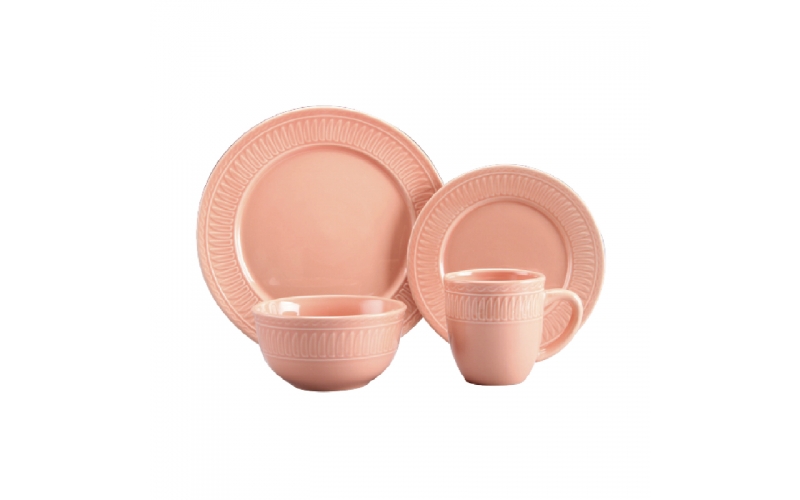 Solid color carved dinner set