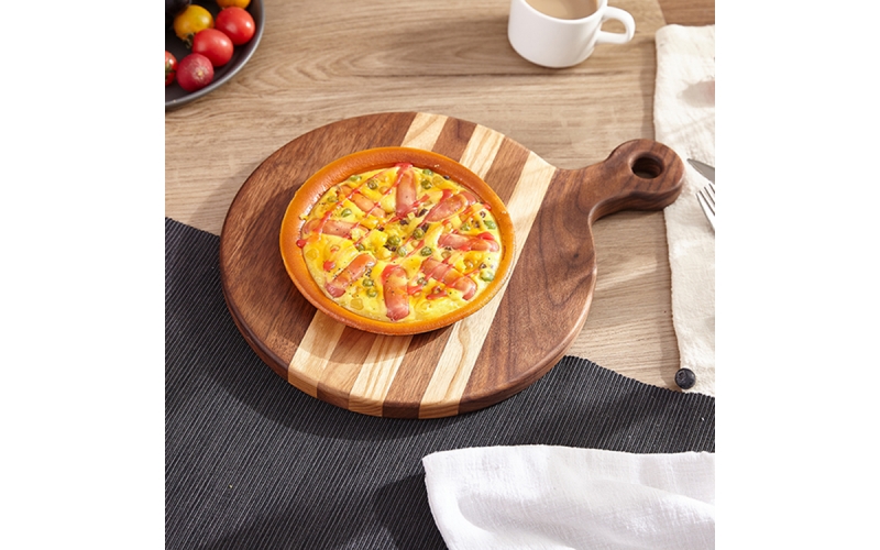 Real Walnut & Ash Wood Cutting Serving Board for Cheese Pizza