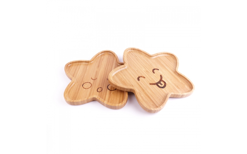 Star-shaped bamboo tray