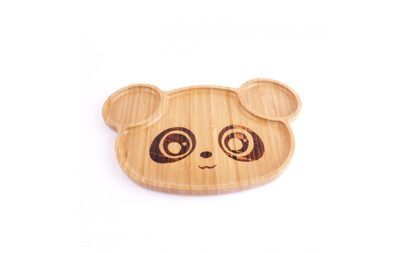 Bear shape bamboo tray