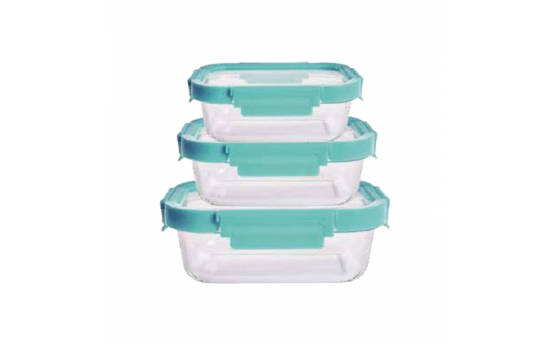 Glass lid container set