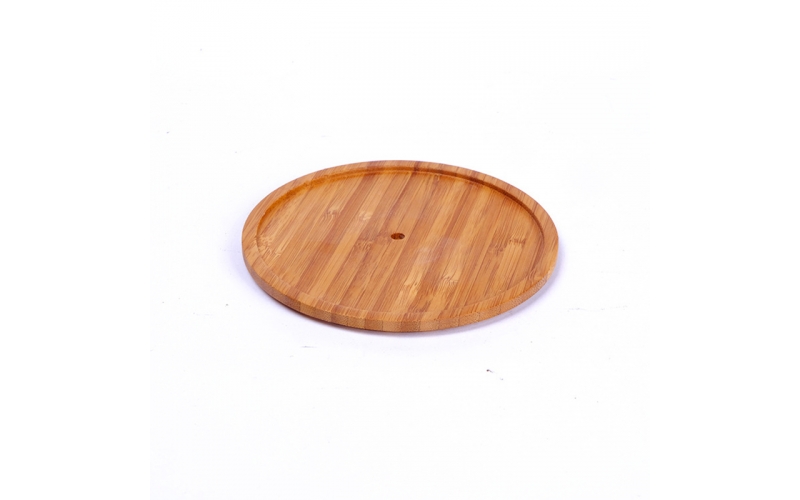 Round bamboo coaster