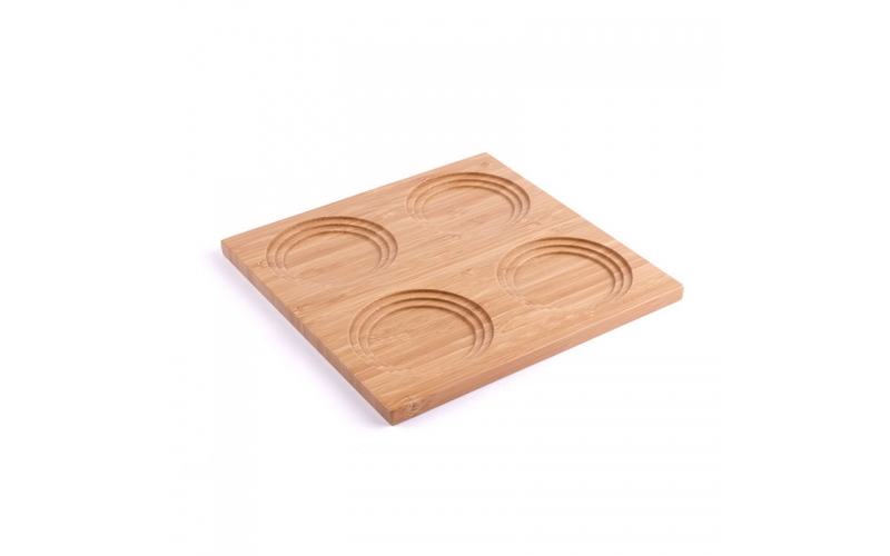 Square 4-hole bamboo mat