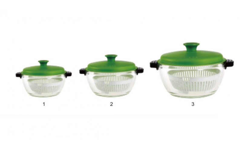 Glass pot with plastic lid