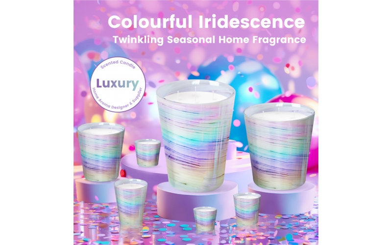 St Future Colourful Iridescence Twinkling Seasonal Home Fragrance Luxury Candles Large Capacity Candles Natural Soy Candles(110g,200g,410g,540g,1170,2740g,5850g)industrial Quotation OEM / ODM