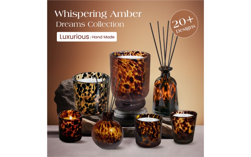 St Future Whispering Amber Dreams Collection Luxurious Hand Made Scented candles Luxury candles Reed diffusers Luxury reed diffuser industrial quotation OEM / ODM