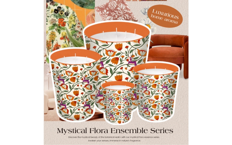 St Future Mystical-Flora-Ensemble-Series,Scented Candles(540g,1170g,2740g,5850g),Aromatherapy Candles,Luxury Candles Reed diffusers (100ml,200ml,500ml),industrial quotation OEM / ODM