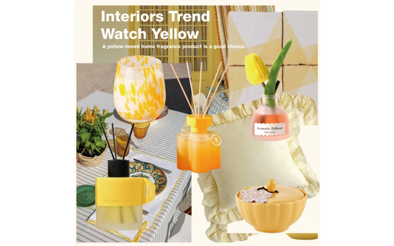 ST Future Interiors Trend Watch Yellow Reed diffusersHome ambiance candles Home fragrance diffuser Scented candles Luxury candles manufacturer distributor quotation