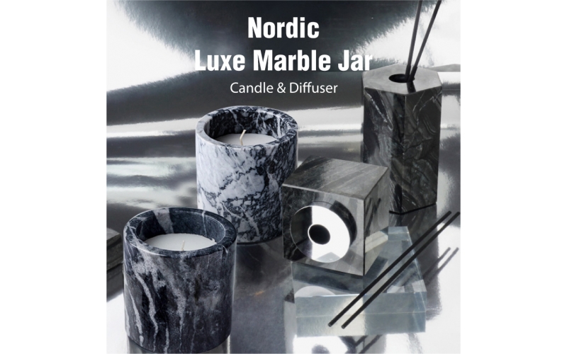 ST Future Nordic Luxe Marble Jar Candle & Diffuser Natural soy candles Scented candles Handmade candles Long-lasting fragrance supplier distributor quotation