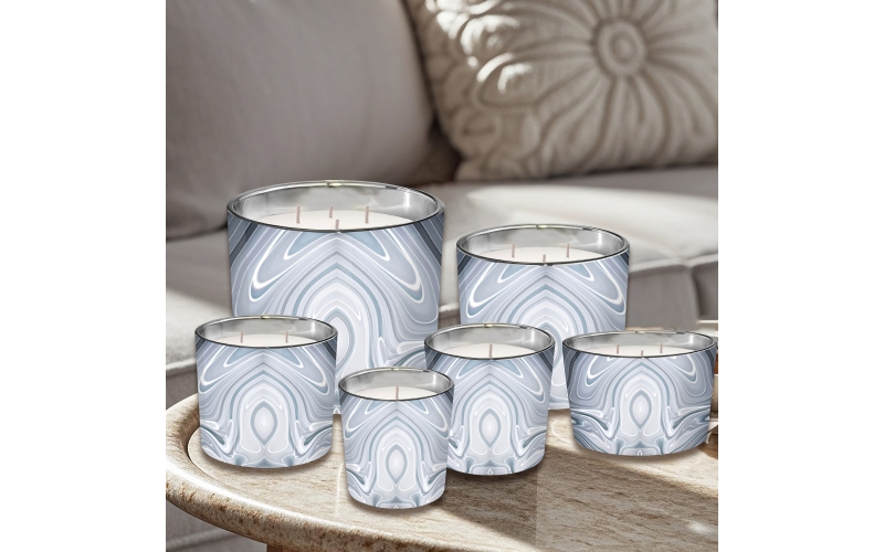 ST FUTURE Soothing Waves Flow & Fragrance: Wavy-Patterned Candles for a Serene NewWave Vibe， ccsupplier production