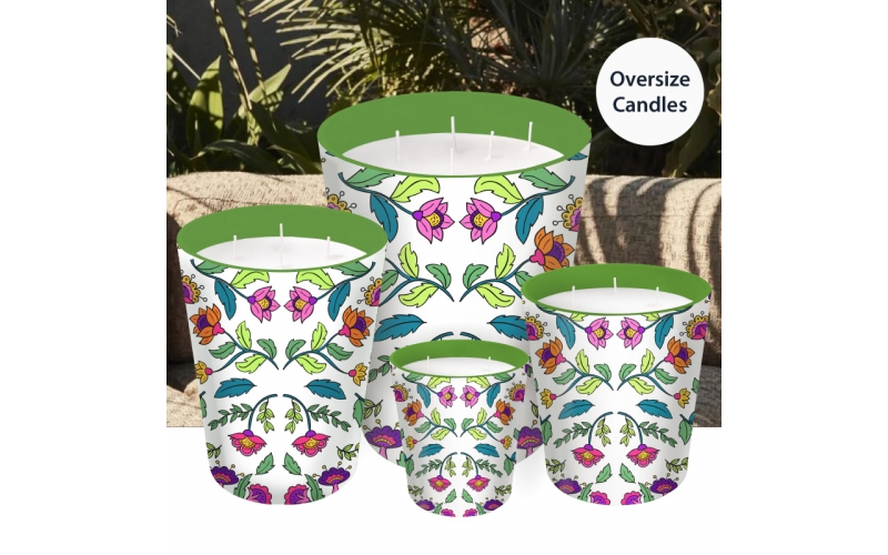 St Future Oversize Floral - Patterned Candles: Elevate Commercial Spaces with Artistic Design Luxurious scented candles production manufacturer