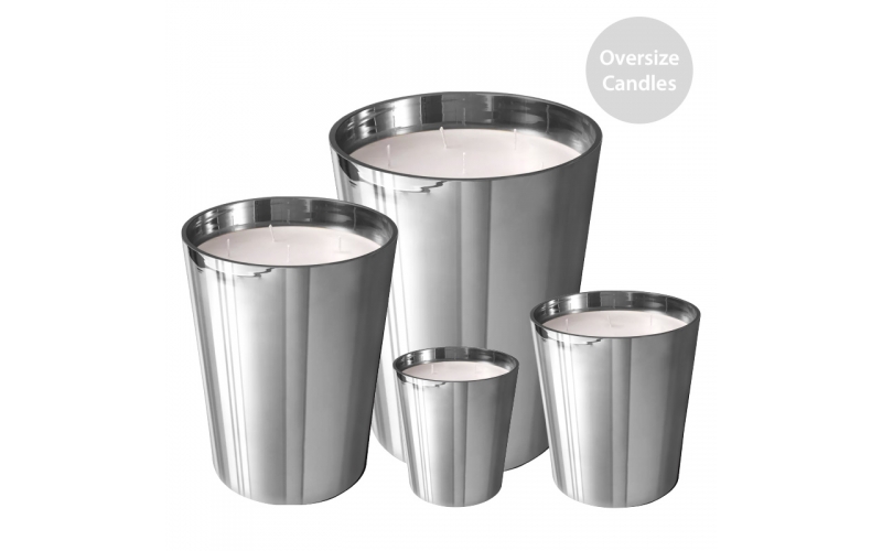 ST FUTURE Polished Silver Oversize Candles: Modern Minimalist Accents for Elevated Spaces distributor  industrial