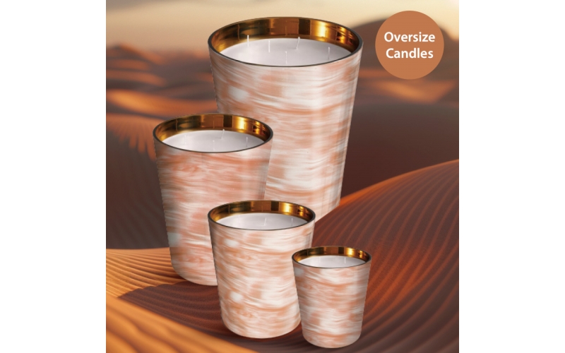 ST FUTURE Desert-Inspired Grandeur: Oversize Marbled Candles with Gilded Edges distributor industrial