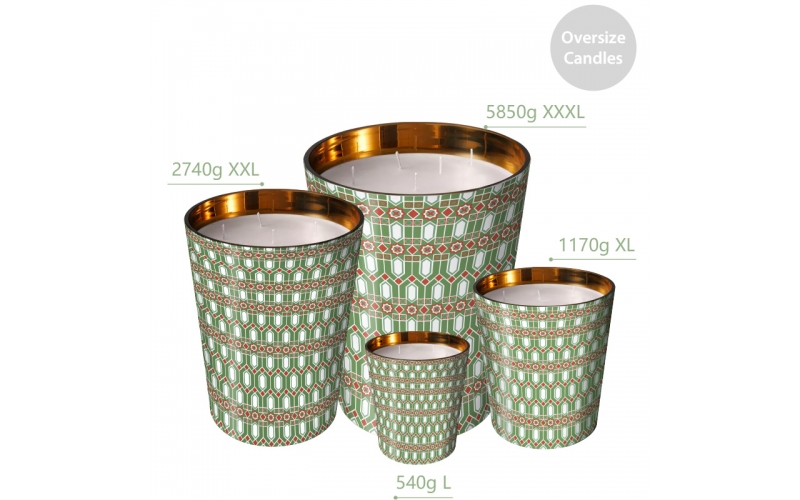 ST FUTURE Vintage-Inspired Luxe Pattern Oversize Candle Collection factory OEM / ODM